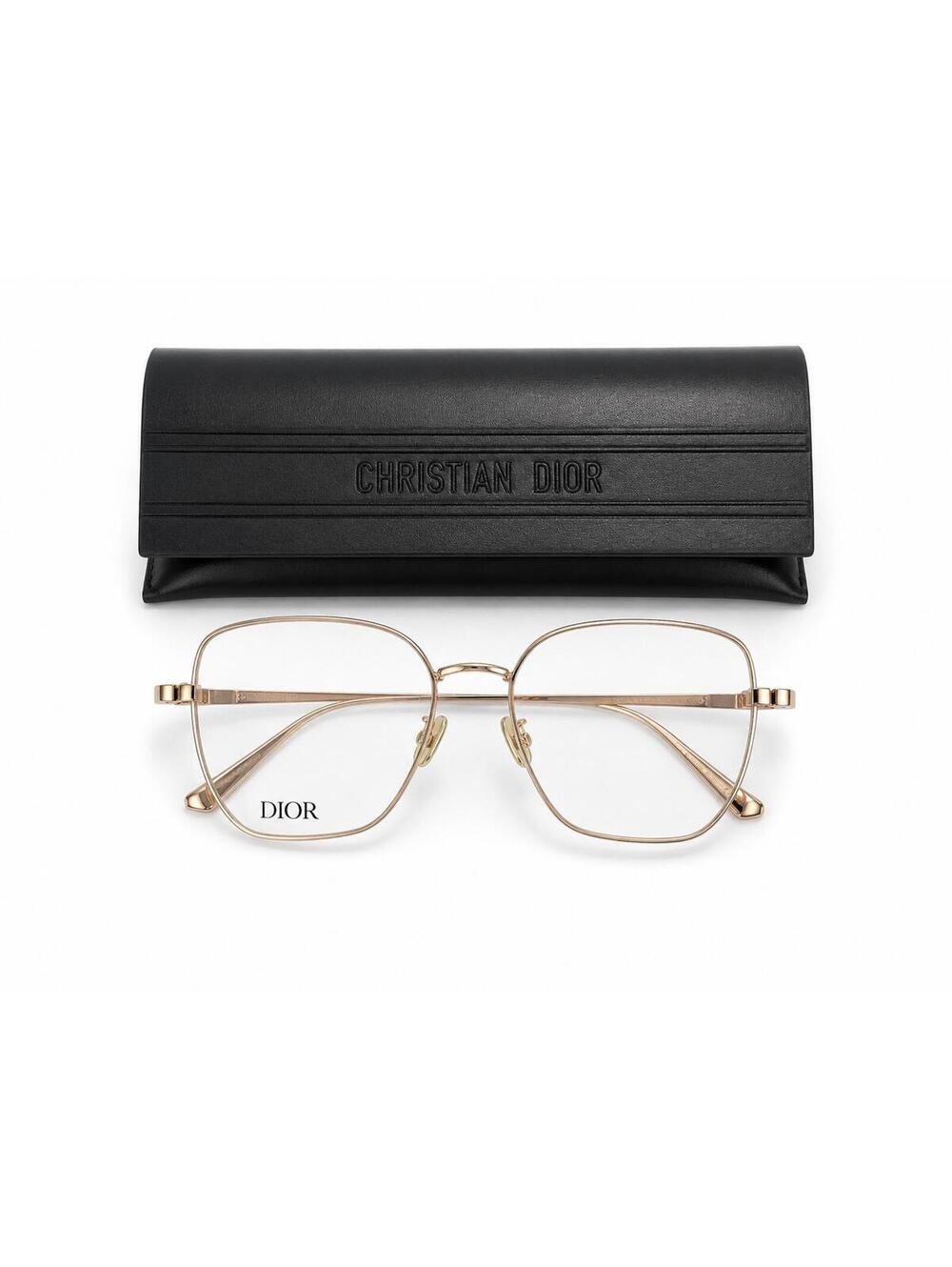Christian Dior CDiorO S3F E000 Rose Gold Metal Eyeglasses 55-17 | New